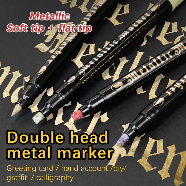 Metallic Markers with Coloring book set