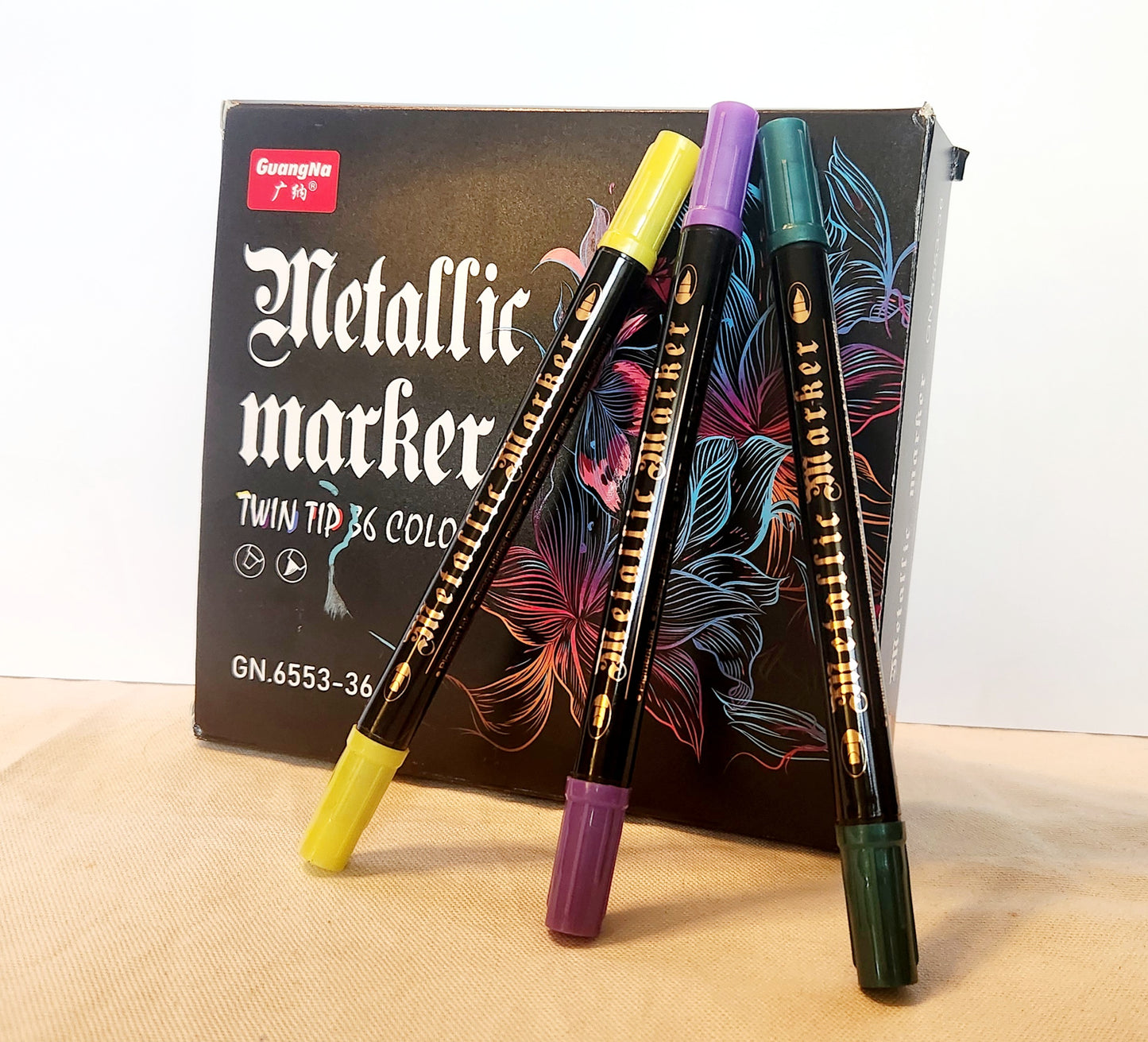 Metallic Markers with Coloring book set